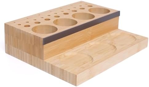 Raprance Wooden Fly Tying Fishing Kit Organizer Fly Tying Tool Caddy Desktop Storage Rack
