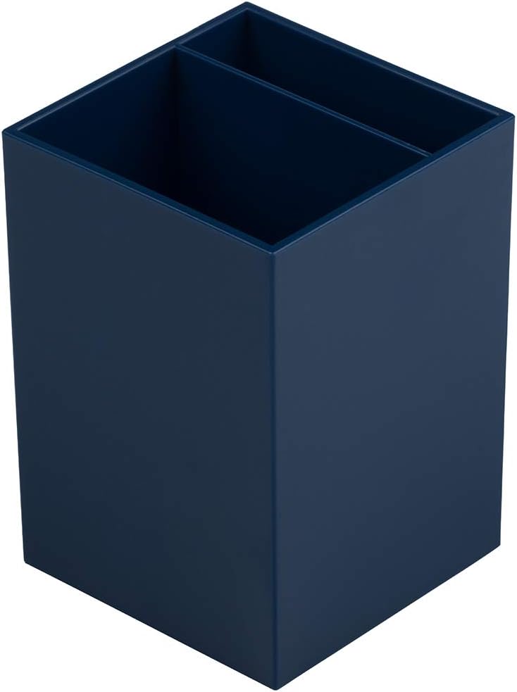 JAM PAPER Desk Trio Pack - Navy Blue - Stapler, Tape Dispenser & Pen Holder - 3/Pack