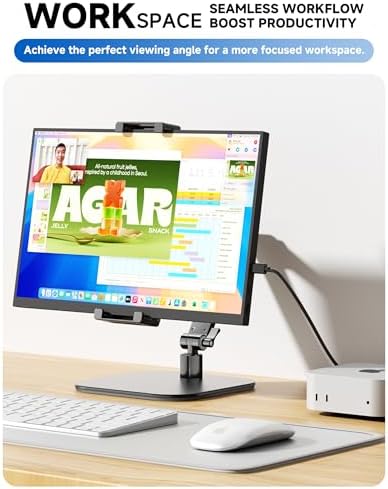 Portable Monitor Stand Holder for 15.6",18.5", Heavy Duty Aluminum Desktop