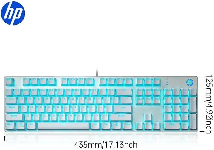 HP GK400F Wired Mechanical Gaming Keyboard, for Desktop & Laptop (Blue)