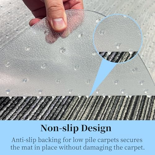 36"x48"with Lip Office Chair Mat for Carpet, Desk Chair Mat for Low Pile