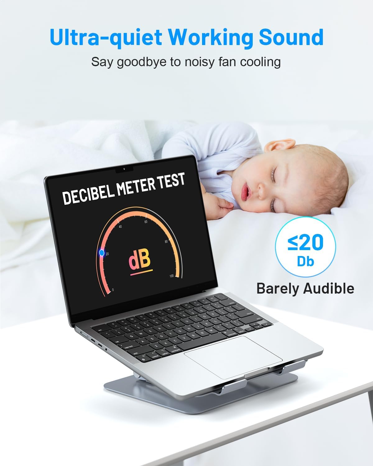 Metfut Laptop Cooling Pad with Fan Laptop Cooler Cooling Laptop Stand Black