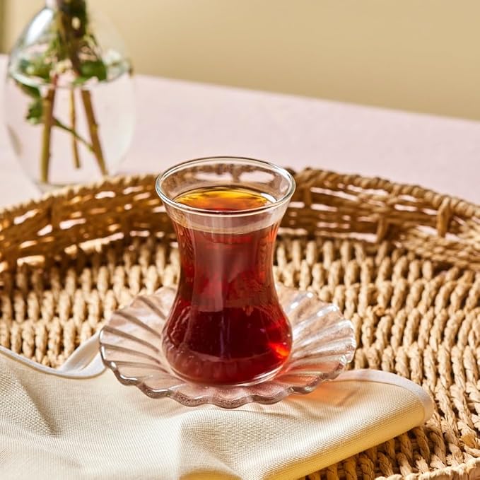 Karaca Luna 12-Piece Turkish Tea Cups
