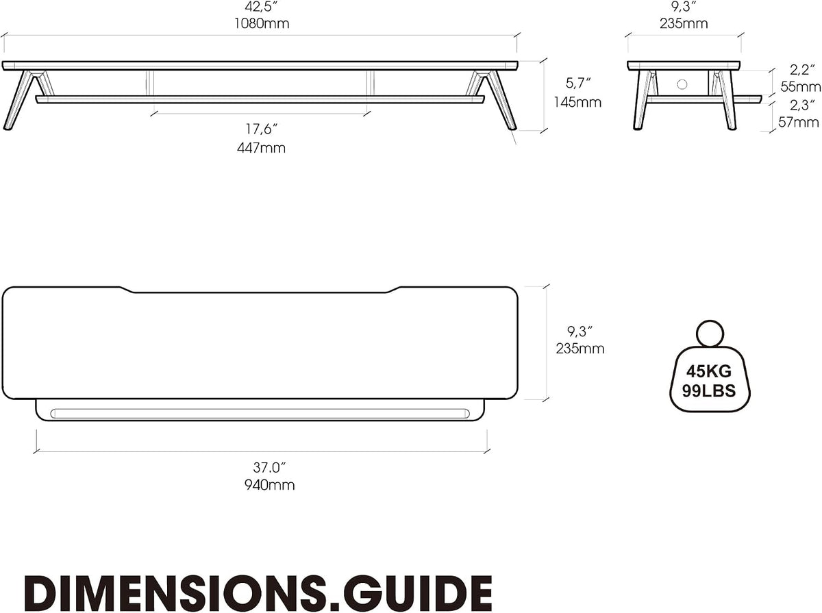 Fenge Dual Monitor Stand Riser with 12 Color RGB Light for Office Desk, White