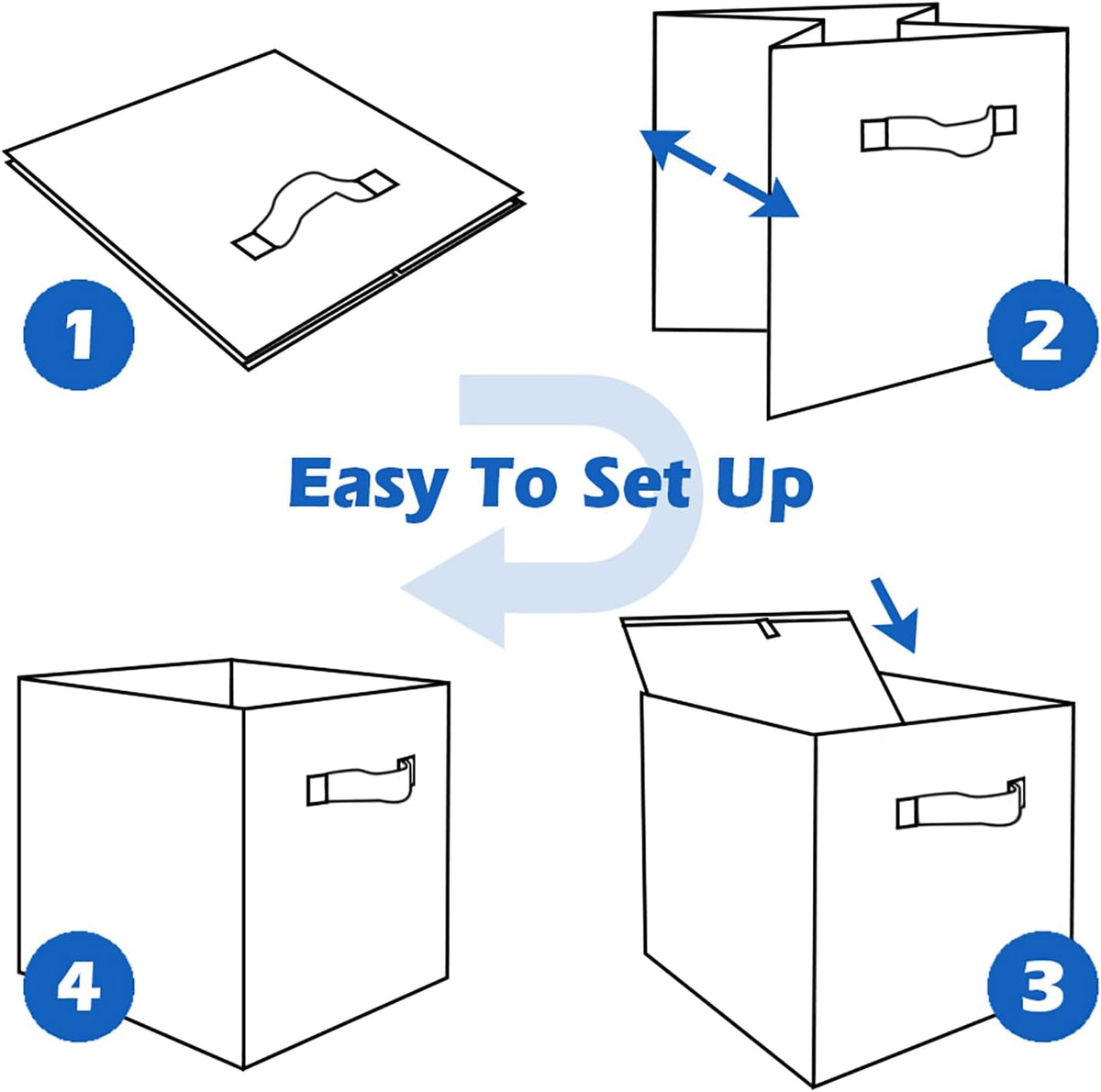 ShellKingdom Storage Bins, Foldable Fabric Storage Cube And Cloth Organizer