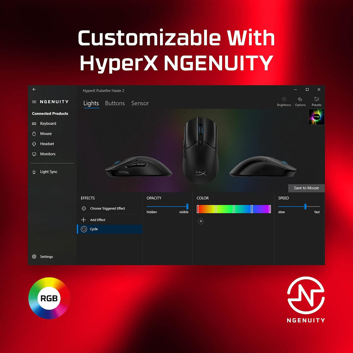 HyperX Pulsefire Haste 2 – Wired Gaming Mouse- Ultra Lightweight, 53g, 8000Hz Polling Rate, Precision Sensor, Hyperflex 2 Cable, Plug and Play – White