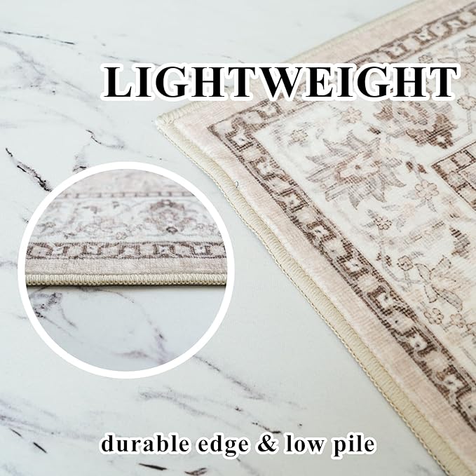 Washable Entryway 3x7 Runner Rug: Farmhouse Kitchen Hallway Rug Runner Wide