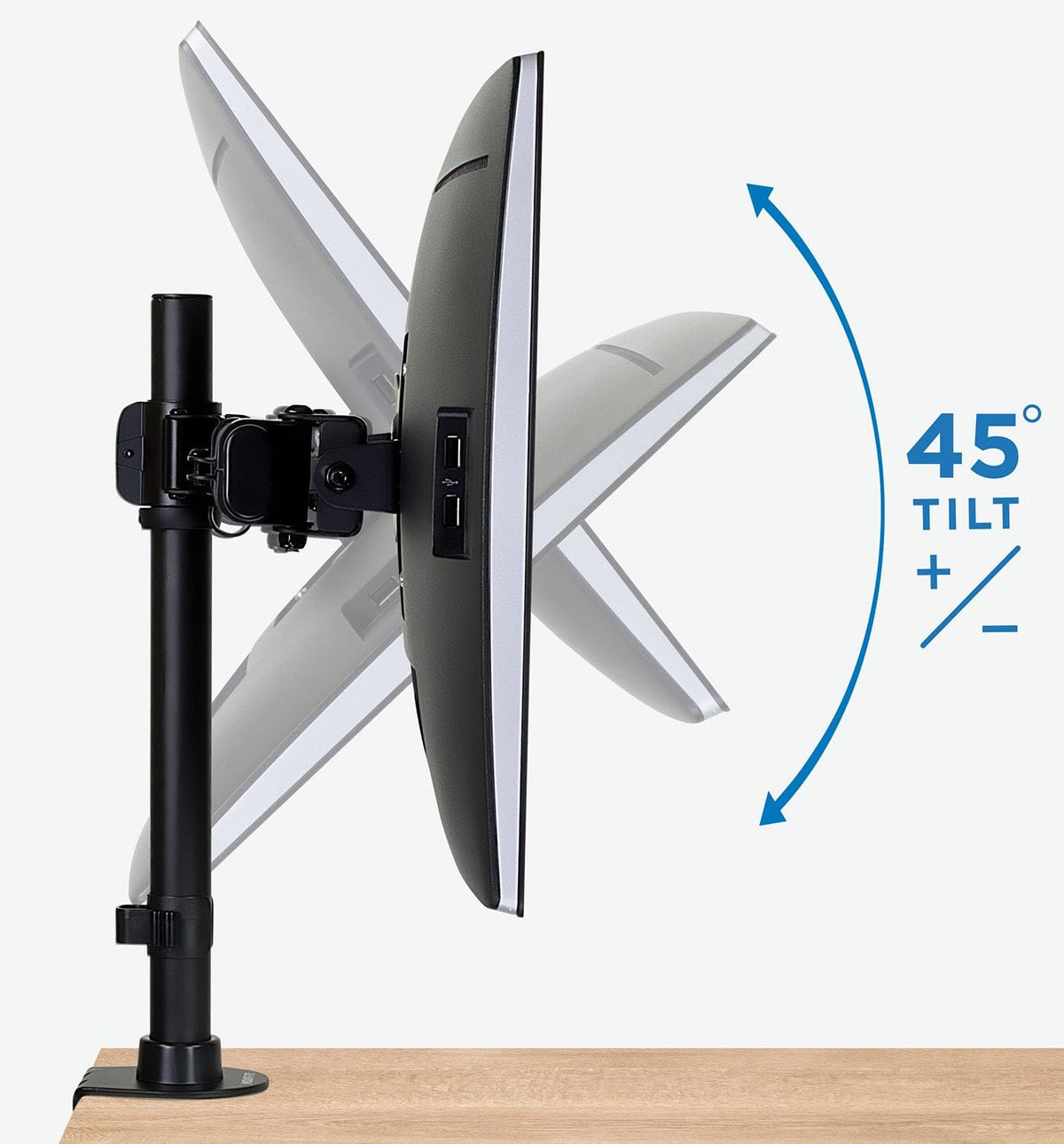 Mount-It! Dual Monitor Desk Stand, C-Clamp & Grommet Base