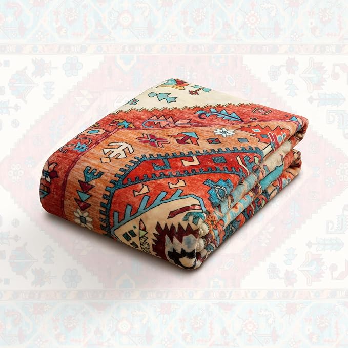 SERISSA 7x9 Area Rugs for Living Room, Large Washable Non-Slip Boho Rug