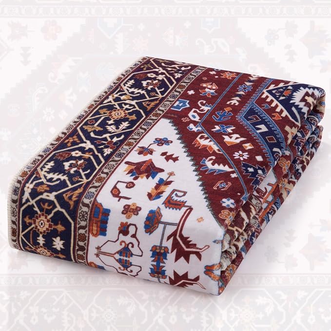 SERISSA Washable Rugs 8x10 Area Rugs, Large Non-Slip Boho Living Room Rug