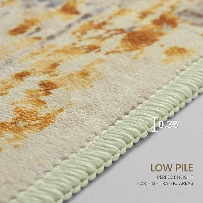 2x6 Beige Rug Runners for Hallways Kitchen Runner Rug Non Slip Washable Tan