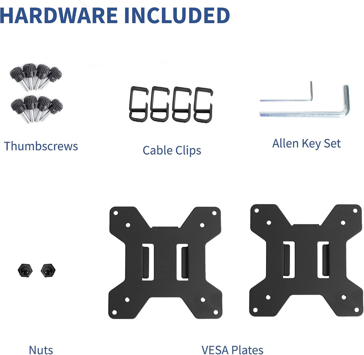 VIVO Black Dual Monitor Arm for Desk Stand, 13-27 in Screens, PT-SD-AM02A