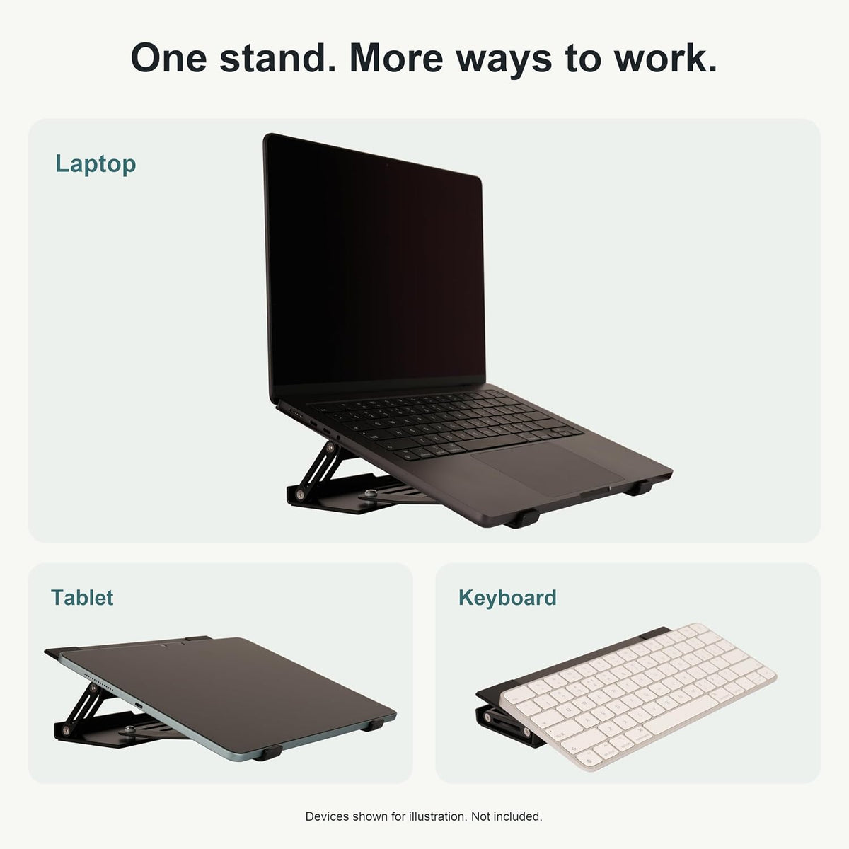Laptop Stand for Desk, 4-Link Adjustable Foldable Laptop Riser