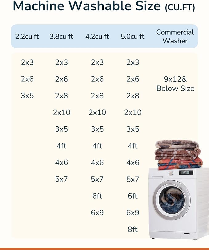 BESTSWEETIE Area Rug 5x7 Rug Machine Washable Non-Slip Low Pile Print Pattern