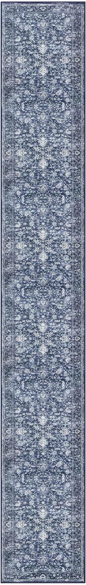 KILOCOCO Hallway Runner 3x18 Rug Runner Printed Vintage Floral Washable Kitchen