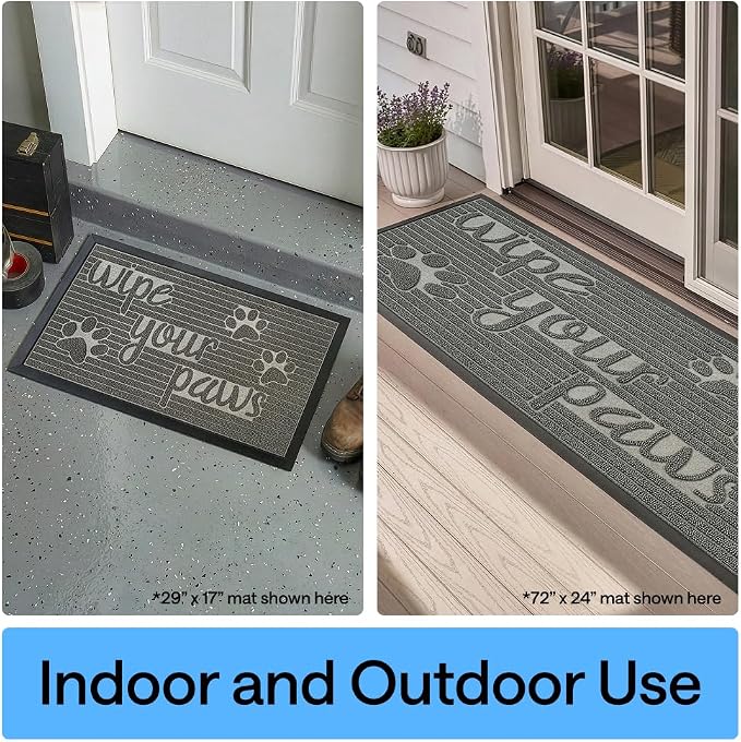 GORILLA GRIP 100% Waterproof All-Season WeatherMAX Doormat US Designed Natural