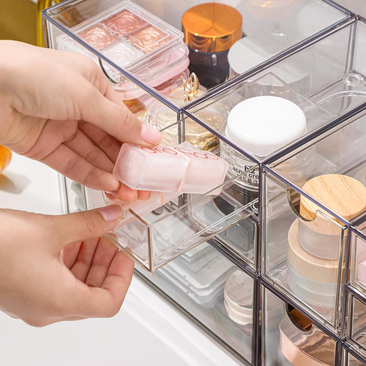 4-piece Acrylic Desktop Drawer Organizer Set (3 Sizes)