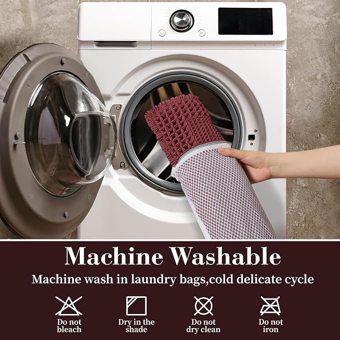 RESARE Waffle Bathroom Runner Rugs, Super Absorbent Bath Mat Non Slip Washable