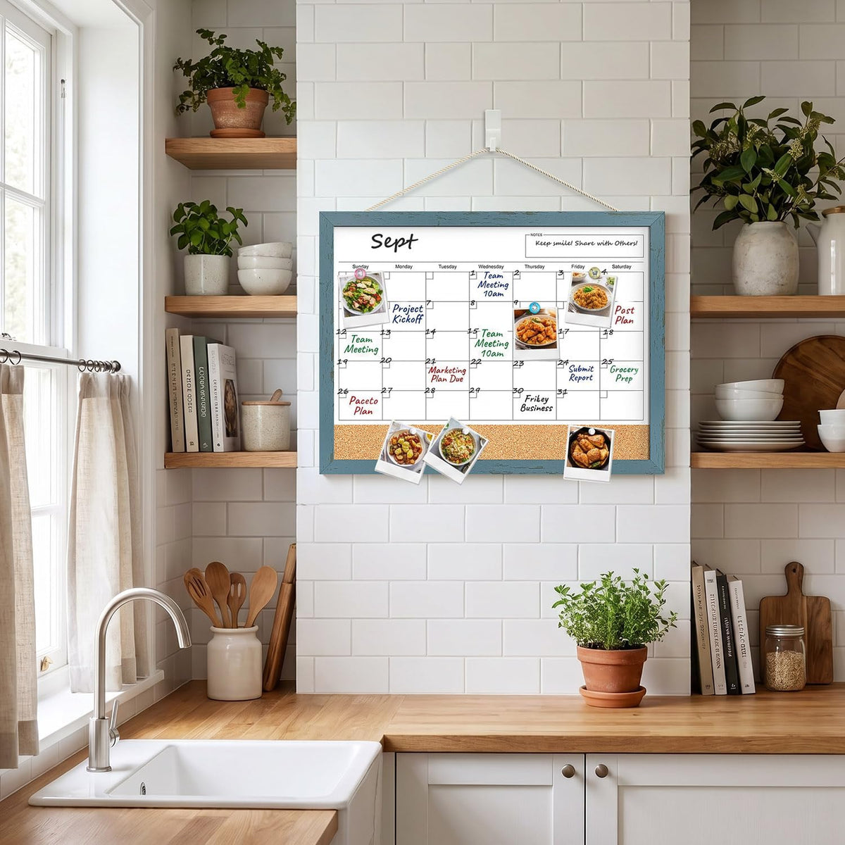 Tankee Whiteboard Calendar, 24x18 Hanging Dry Erase Calendar for Wall