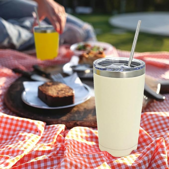 YOUKE OLA 16 Pack Stainless Steel Tumbler Bulk 20oz Insulated Vacuum Travel Mug