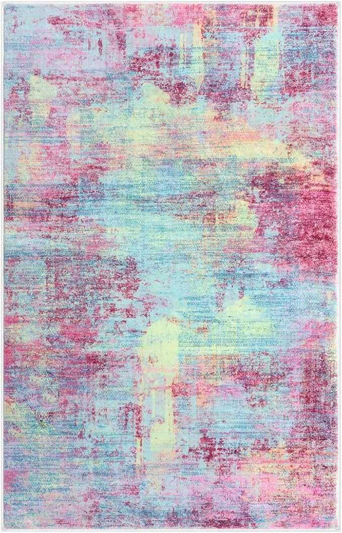 IOHOUZE Abstract Area Rug 3x5 Ft Washable Rugs