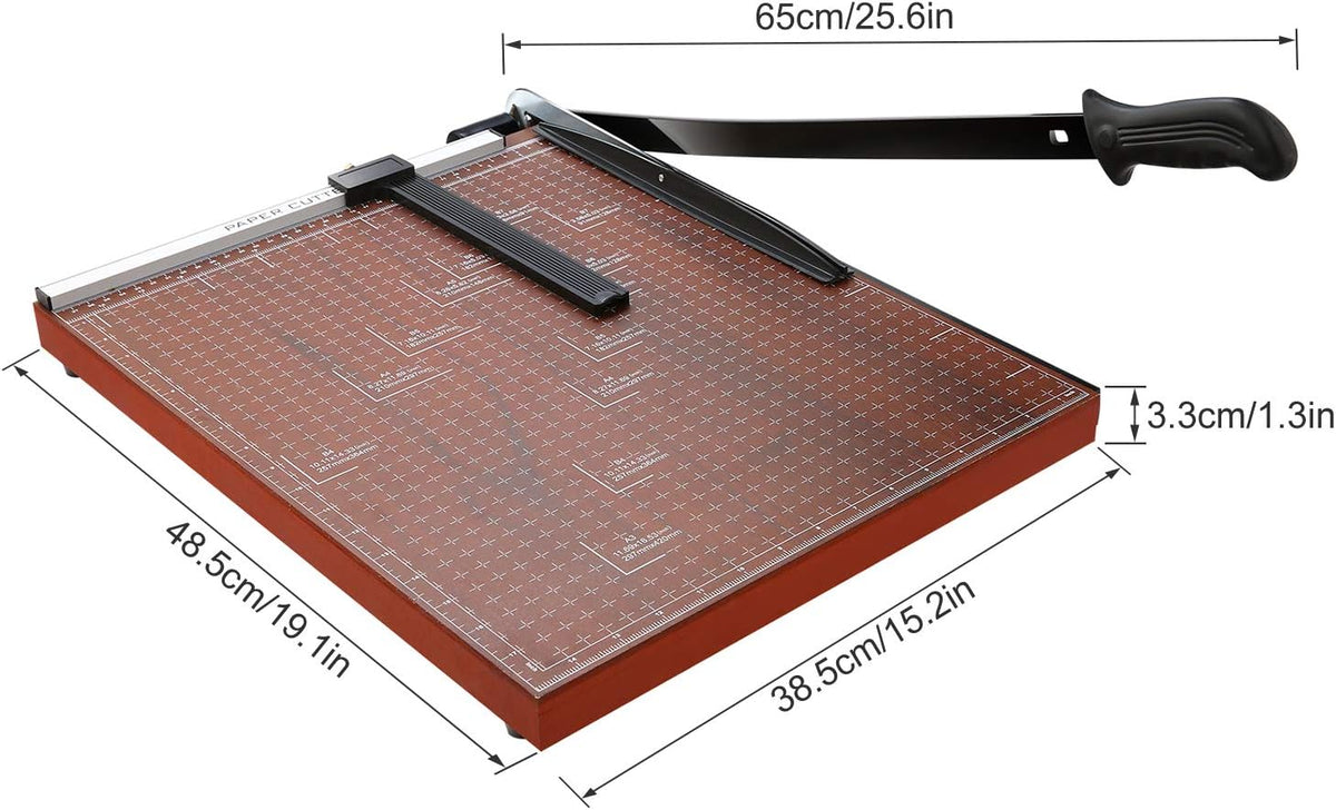A2-B7 Paper Trimmer Paper Cutter Heavy Duty Trimmer Gridded Paper Photo Guillotine Craft Machine 18 inch Cut Length 12 Sheets Capacity for Office Home Use