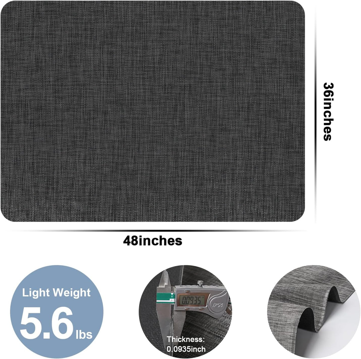 AiBOB Office Chair Mat for Hardwood Floor & Tile Floor, 36" x 48"Heavy Duty Computer&Desk Chair Mat for Rolling Chairs, Hard Floor Protector for Home Office