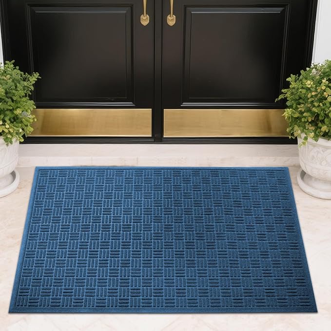Mibao Front Door Mat Indoor Outdoor Entrance, Dirt Trapping Waterproof