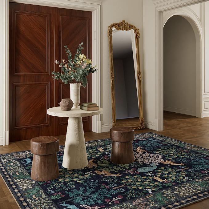 Washable Area Rugs for Living Room: 5x7 Bedroom Rug Vintage Area Rug Stain
