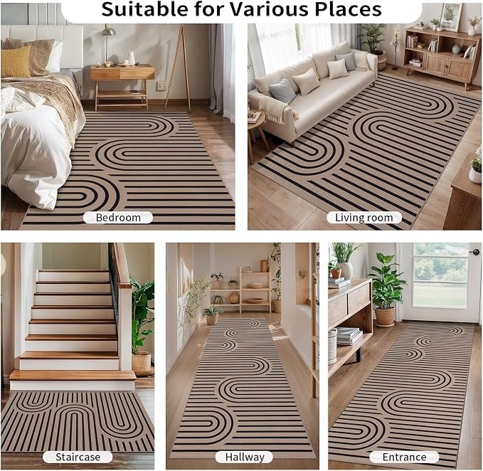Tangsoo Easy Jute Rug 2x3 Outdoor Rug, Small Washable Non-Slip Rug