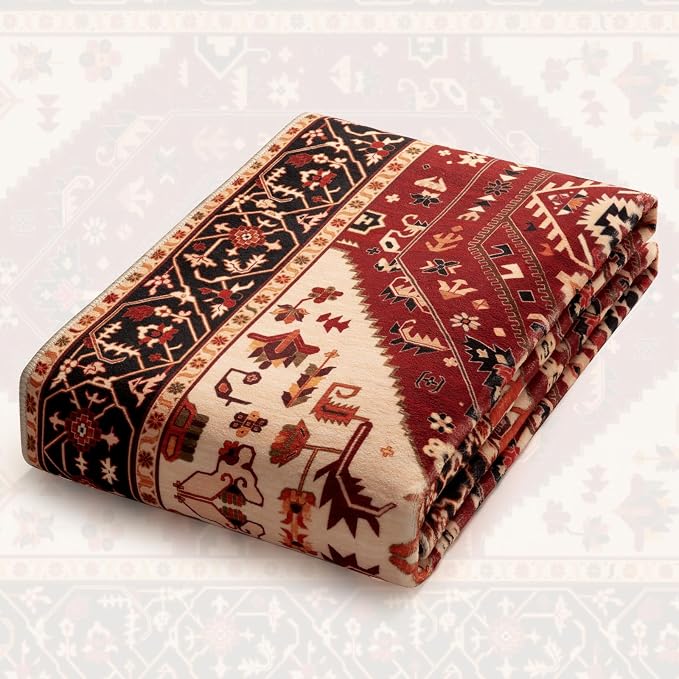 SERISSA Area Rug 3x5 Boho Rugs for Bedroom, Washable Non-Slip Living Room Rug