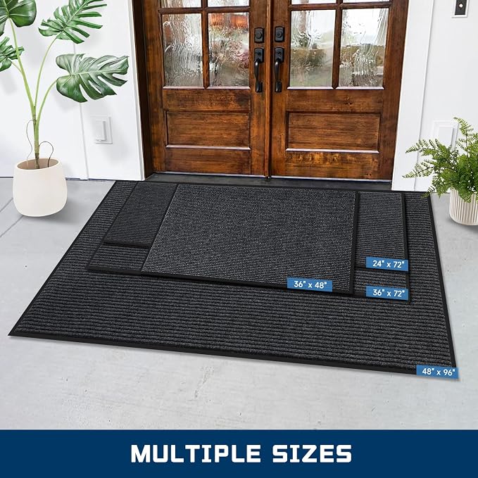 Extra Large Front Door Mat, 5 x 3 Feet Indoor Outdoor Entrance Mat, Heavy Duty