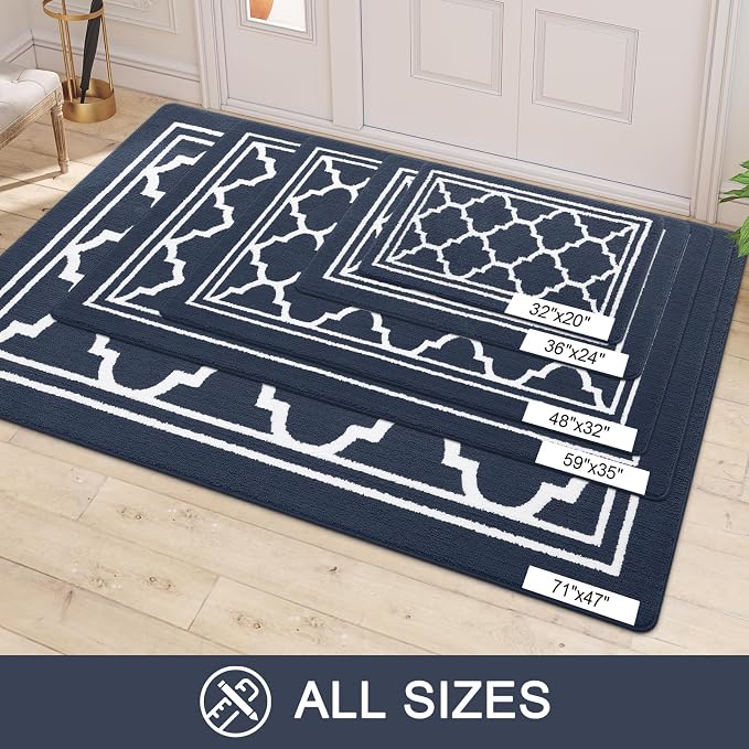 Buganda Long Indoor Door Mat, Dirt-Resistant and Absorbent Doormat, Low Profile