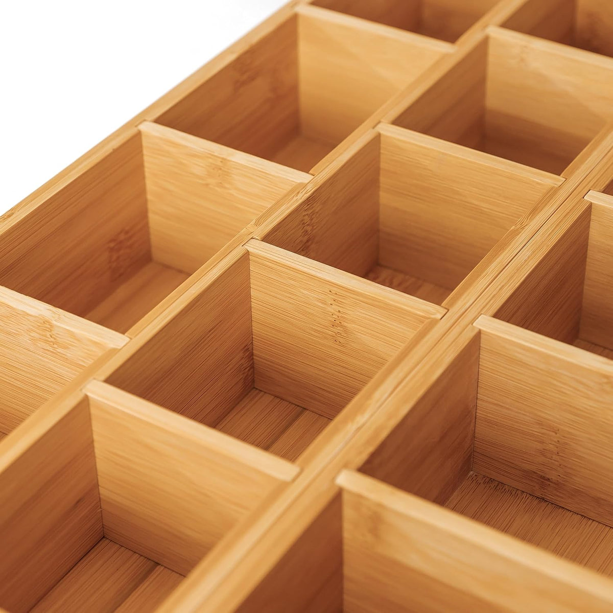 KitchenEdge Utensil & Tea Bag Drawer Organizer, Bamboo