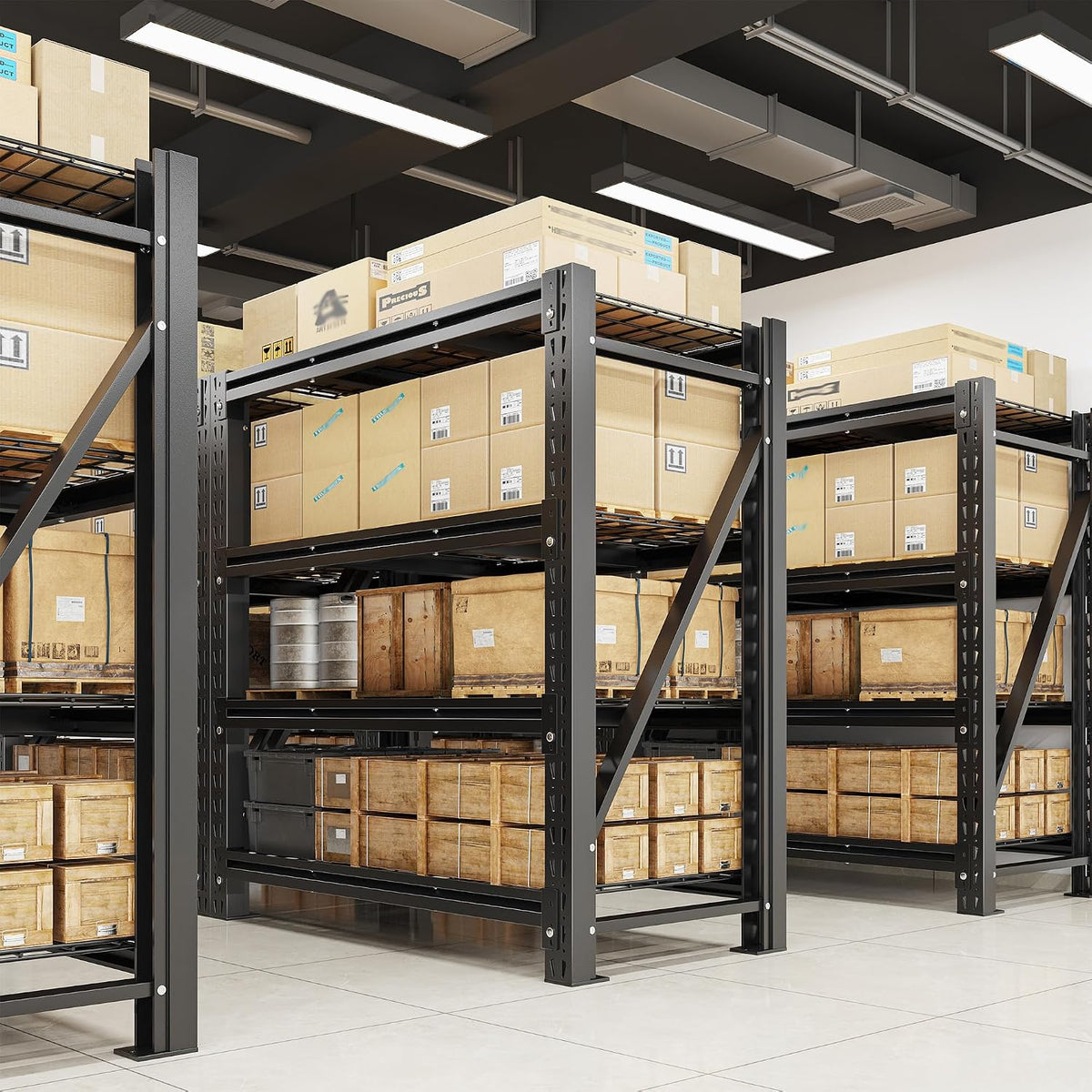 Romorgniz 3040LBS Garage Shelving for Warehouse, 51.6" W Storage Shelves