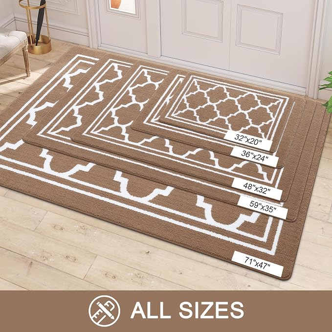 Buganda Indoor Door Mat, Dirt-Resistant and Absorbent Doormat, Low Profile