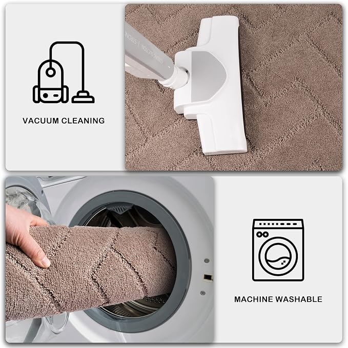 PURRUGS Dirt Trapping Door Mat 24" x 35.5", Non-Slip Machine Washable Entry Rug