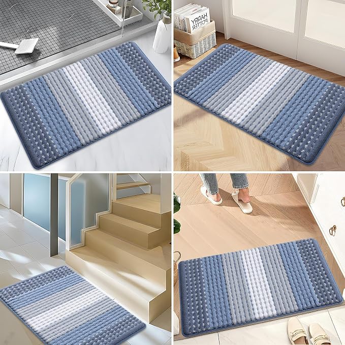 Kitinjoy Indoor Outdoor Door Mat, 47x20 Non-Slip Absorbent Dirt Trapper