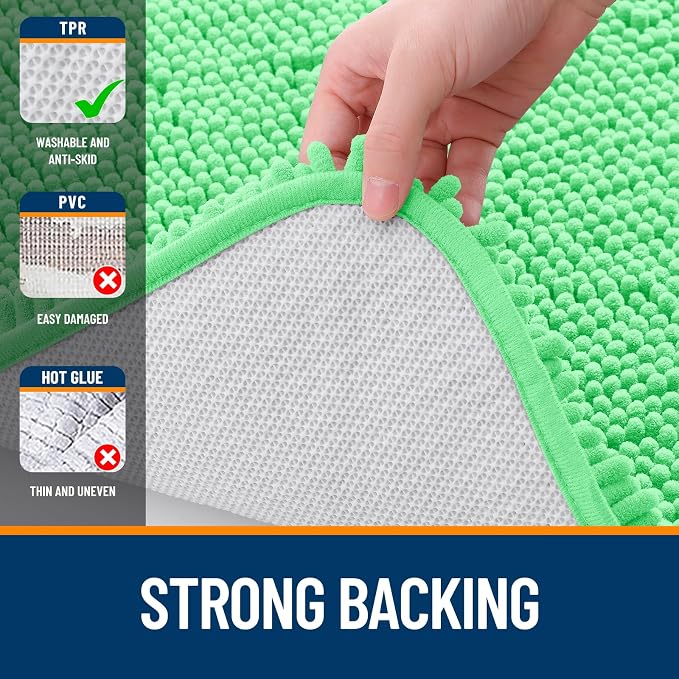 OLANLY Large Bathroom Rugs 44x32, Extra Soft Absorbent Chenille Bath Rugs