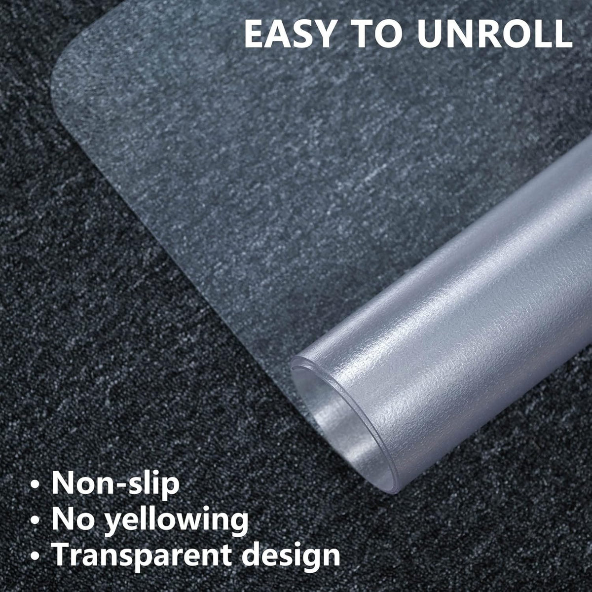 FuturHydro Office Chair Mat for Hardwood Floor, 36" x 48" Clear Computer Chair Mat, Plastic Rolling Chair Mats for Office, Home and Gaming Floors (with Lip)