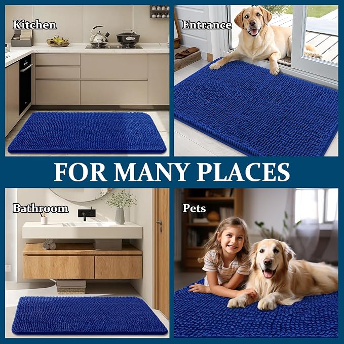 OLANLY Dog Door Mat for Muddy Paws 59x24, Absorbs Moisture and Dirt, Absorbent