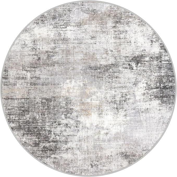 IOHOUZE Round Area Rug 3 Ft Circle Entryway Rugs Round Washable Door Mat Indoor
