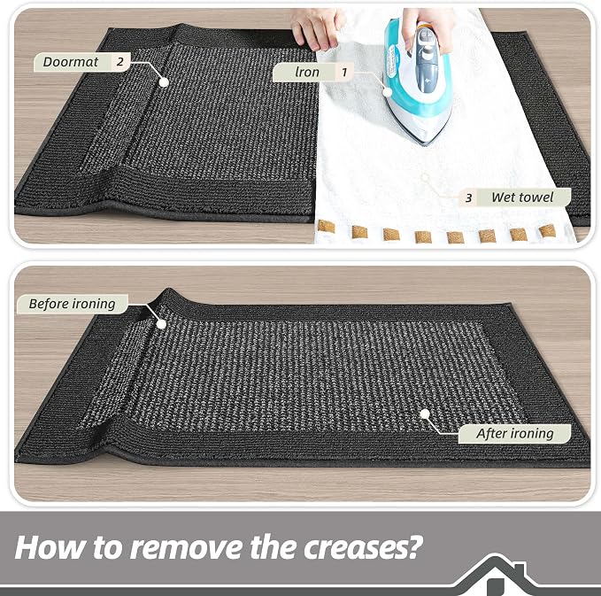 BEQHAUSE Indoor Door Mat 20" x 48", Dirt Trapper Door Mats Non-Slip Entryway