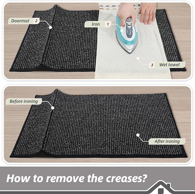 BEQHAUSE Dirt Trapper Door Mat 32" x 48", Non-Slip Washable Doormats Entrance