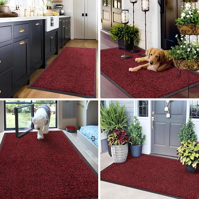 Mibao Front Door Mat Indoor Entrance, Dirt Trapper Welcome Mat