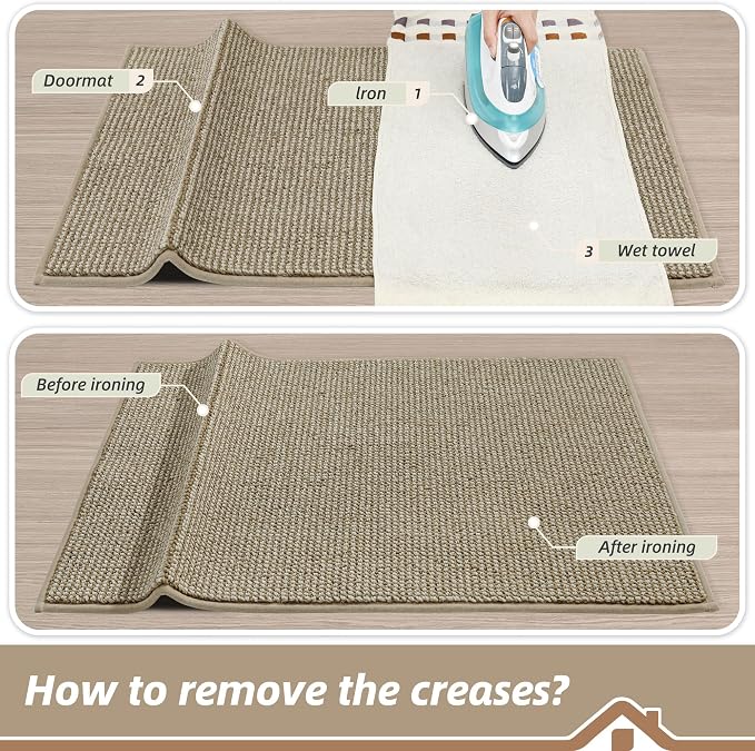 BEQHAUSE Dirt Trapper Door Mat 32" x 48", Non-Slip Washable Doormats Entrance