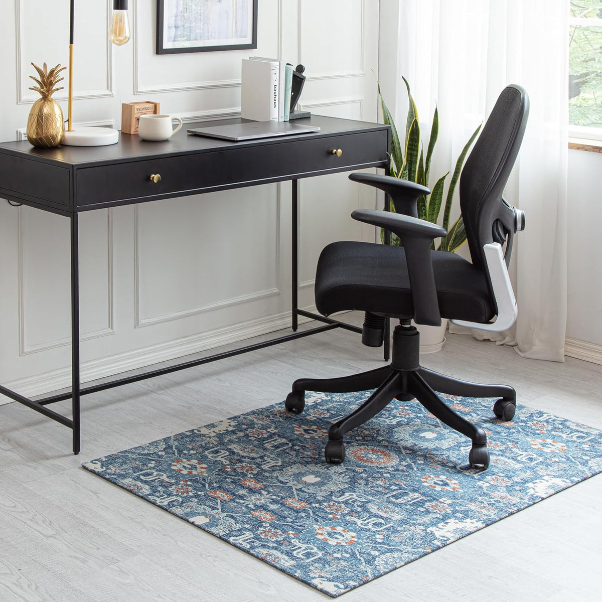 Anji Mountain 48" x 36" Rug'd Office Chair Mat for Carpet & Hardwood Floor