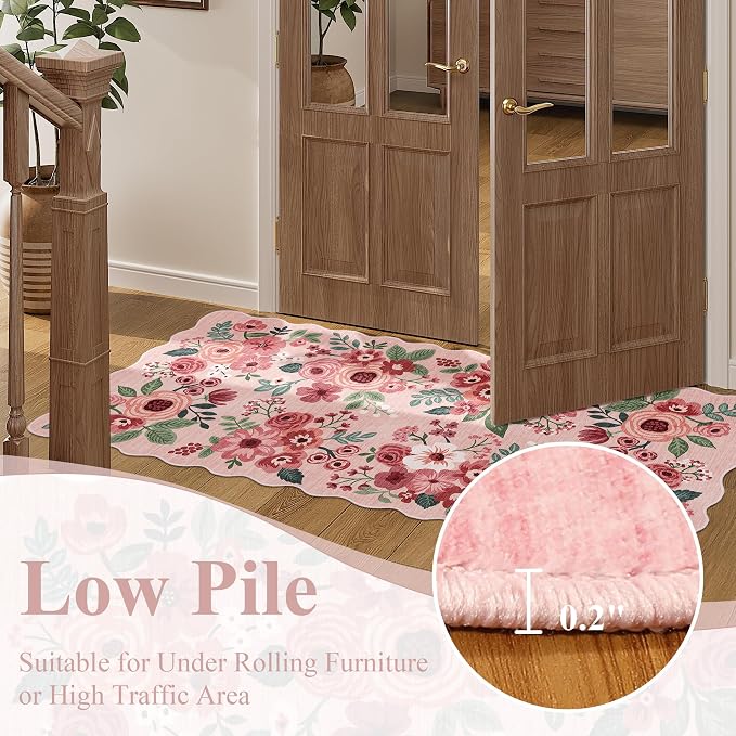 DUKINO 2x10 Runner Rug for Hallway, Washable Kitchen Rug