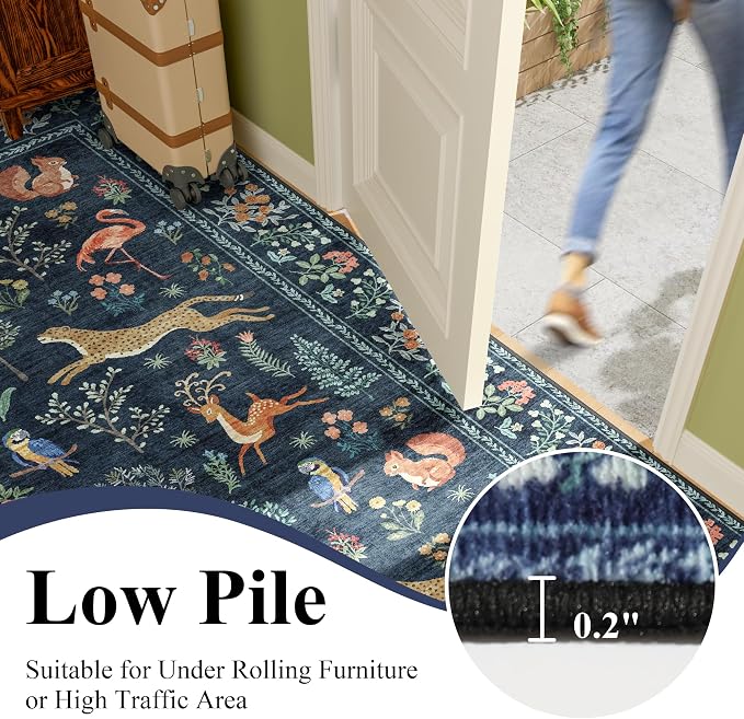 DUKINO 2x6 Rug for Hallway, Washable Kitchen Runner Rug