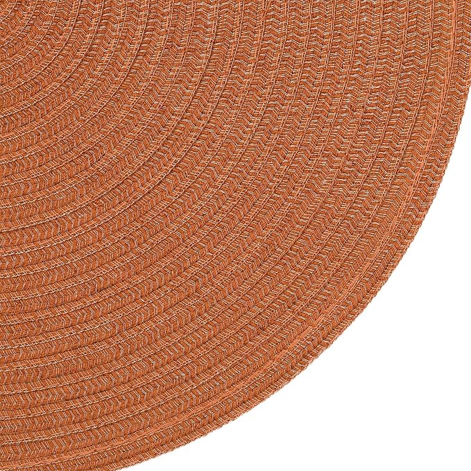 SHACOS Round Placemats Set of 6 Washable 15 inch Round Placemat Cotton